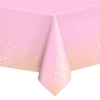 Obrus urodziny różowy konfetti złoty 137x274cm